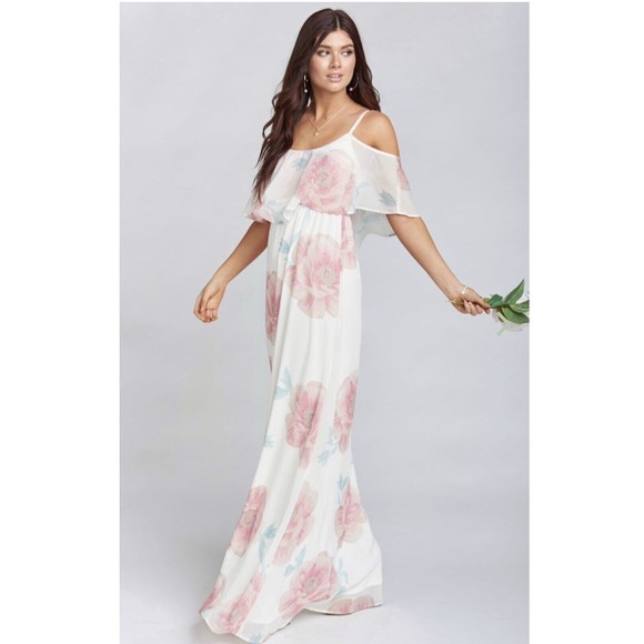 NWT Show Me Your MuMu Caitlin Ruffle Maxi Dress in Wedding Bells Floral Size XXS - Picture 1 of 9
